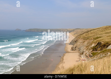 Penhale Sands Beach Perranporth Cornwall Inghilterra UK GB Foto Stock