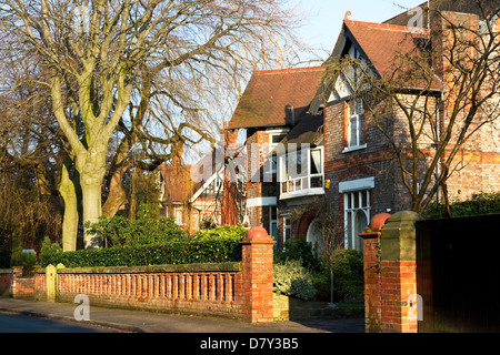 Case di sostanziale, Elm Road , Didsbury, Manchester, Regno Unito Foto Stock