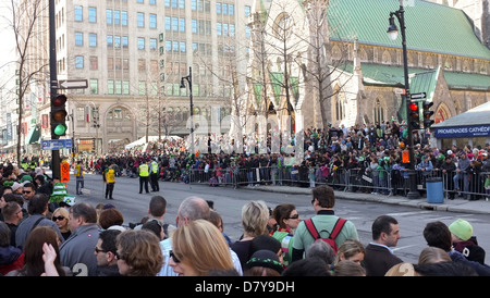 L'annuale festa di San Patrizio Parade di Montreal, Quebec. Foto Stock