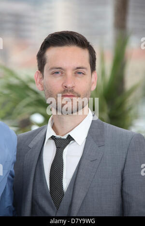 Cannes, Francia. Maggio 15, 2013. Noi attore Tobey Maguire pone durante il photocall per 'Il grande Gatsby" presso la 66annuale di Cannes Film Festival di Cannes, Francia, 15 maggio 2013. Il film è presentato fuori concorso al festival che corre dal 15 al 26 maggio. Foto: Hubert Boesl/DPA/Alamy Live News Foto Stock