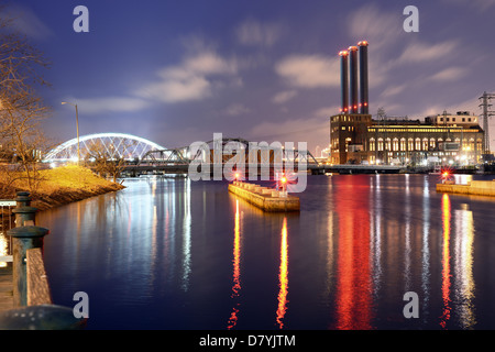 La provvidenza fiume di Providence, Rhode Island Foto Stock