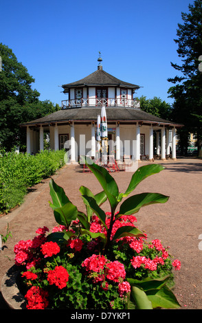 Il Padiglione Cinese presso il parco Kamp, Bad Doberan, Mecklenburg, Germania Foto Stock