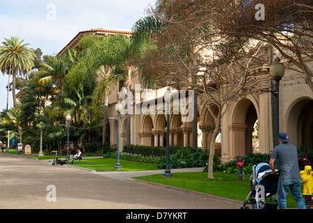 Edifici in Balboa Park di San Diego Foto Stock