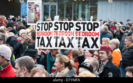 Camera da letto protesta fiscale Foto Stock