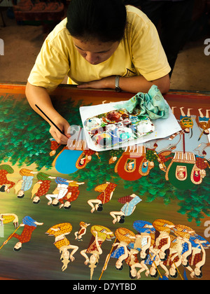 Pittura artigianali. Artigianato. Siem Reap. Cambogia Foto Stock