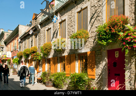 Rue du Petit Champlain, Old Quebec Quebec City, Quebec, Canada Foto Stock