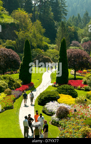 Sunken Garden, Butchart Gardens, Victoria, British Columbia, Canada Foto Stock