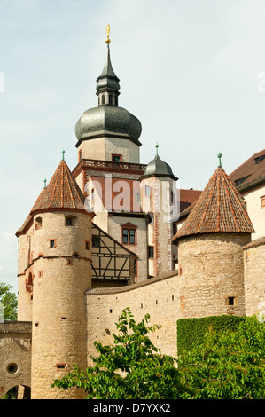 Fortezza di Marienberg, Wurzburg, Franconia, Germania Foto Stock