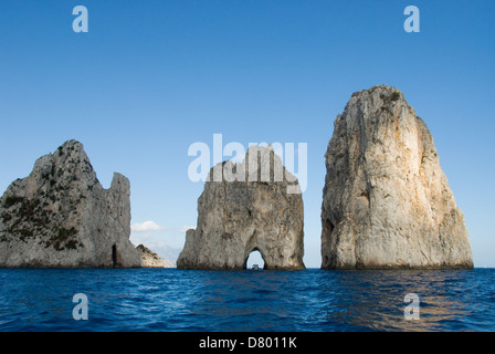 Faraglioni, Capri, Amalfi Coast, Campania, Italy Foto Stock