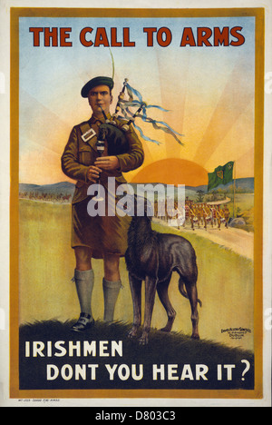 La chiamata alle armi. Irlandesi non si sente? 1915 British Propaganda - Campagna di arruolare Foto Stock