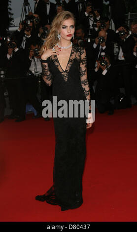 Cara Delevingne partecipa alla cerimonia di apertura e 'Il grande Gatsby" Premiere - La 66annuale di Cannes Film Festivalat Palais des Foto Stock