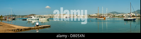 Porto Bodrum Panorama, Mugla, Turchia Foto Stock