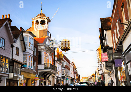 Guildford High Street, Surrey, England, Regno Unito Foto Stock