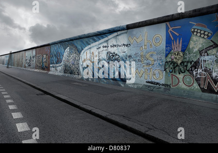 Graffiti sul muro di Berlino Berlin, Berlin, Germania Foto Stock