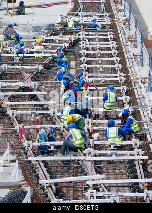 Costruzione di nuovo Al Sufouh tram in Dubai Emirati Arabi Uniti Foto Stock