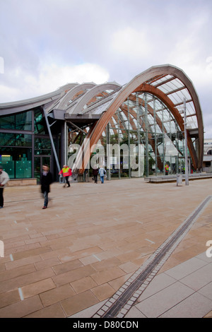 Ingresso della Sheffield Winter Gardens Foto Stock