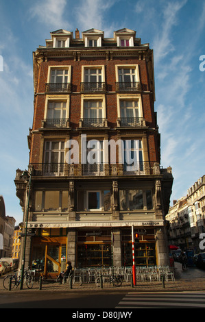 Rue Dansaert street Dansaert distretto centrale di Bruxelles Belgio Europa Foto Stock