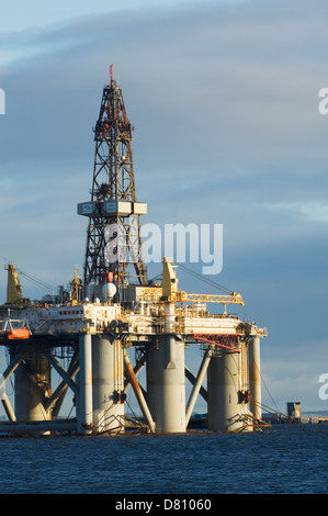 Oil Rig in Cromarty Firth, Ross-shire, Scozia. Foto Stock