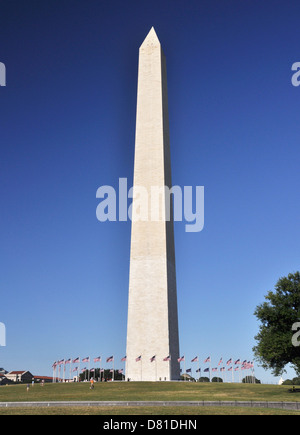 La Washington monumento nazionale. Il più alto obelisco nel mondo. Il monumento celebra la George Washington primo Presidente degli Stati Uniti Foto Stock