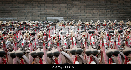 Condivisione di biciclette anche il sistema comunitario chiamato programma bicicletta a Pechino in Cina Foto Stock