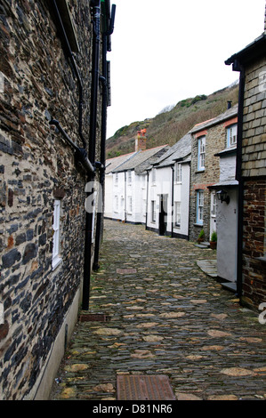 Boscastle,Cornwall,pittoresco porto protectyed,National Trust,popolare destinazione turistica,soggette a inondazioni in 2004 Foto Stock