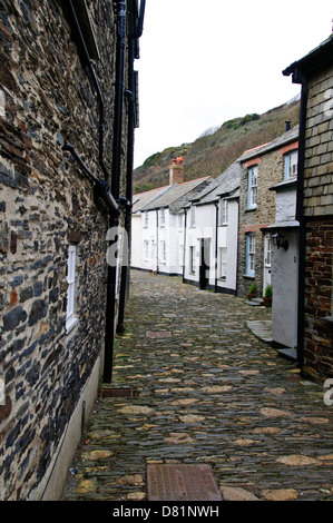 Boscastle,Cornwall,pittoresco porto protectyed,National Trust,popolare destinazione turistica,soggette a inondazioni in 2004 Foto Stock