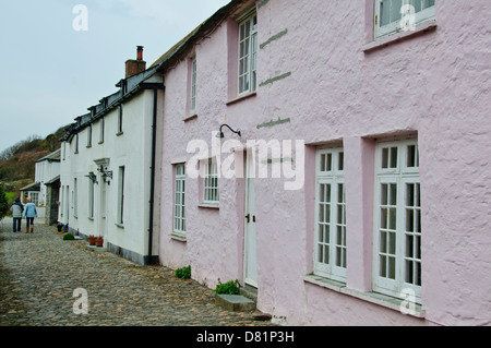 Boscastle,Cornwall,pittoresco porto protectyed,National Trust,popolare destinazione turistica,soggette a inondazioni in 2004 Foto Stock