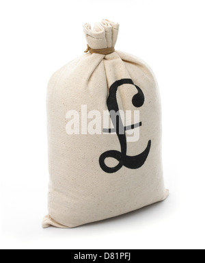Swag bag tagliare lo sfondo bianco Foto Stock