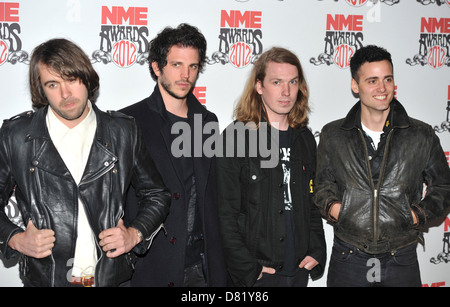 Pete Robertson, Arni Hjorvar, Freddie Cowan e Justin giovani dei vaccini di NME Awards 2012 tenutasi presso l'O2 Academy Brixton - Foto Stock