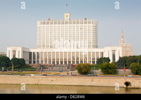 Il Russo White House è un edificio del governo di Mosca, Federazione russa Foto Stock