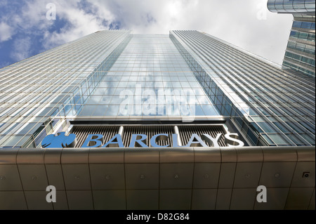 Barclays Bank, Canary Wharf, London, England, Regno Unito. Foto Stock