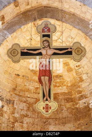 PALERMO - Aprile 8: croce dalla navata principale della chiesa romanica di San Cataldo costruire negli anni 1154 - 1160 su 8 aprile 2013 a Palermo, Foto Stock