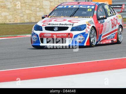 Austin, Texas, Stati Uniti d'America. 18 Maggio, 2013. Jason Bright #8 del Team BOC durante il V8 Supercars gara 13 al giorno due di Austin 400 di Austin, TX. Foto Stock