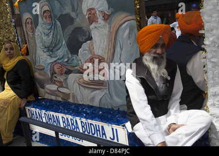Annuale parata Sikh e il festival su Madison Avenue a New York City. Foto Stock