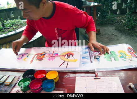 Artista nel Parco Eling Chongqing Cina Foto Stock