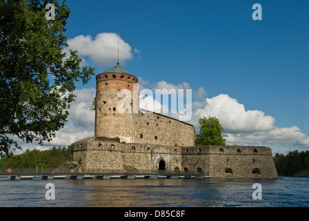 Olavinlinna castello, Savonlinna, Finlandia Foto Stock