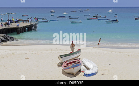 Spiaggia di Santa Maria Isola di Sal Capo Verde Foto Stock