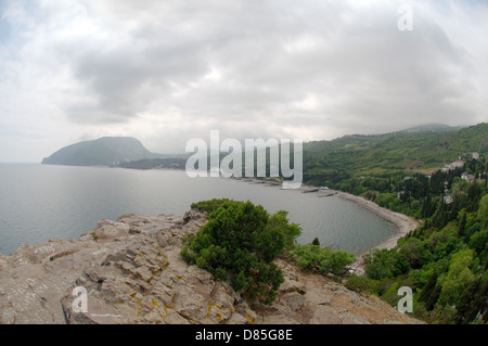 Ayu-Dag o Medved'-gora (Bear Mountain), Yalta, Crimea, Ucraina, Europa orientale Foto Stock