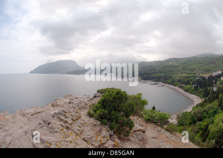 Ayu-Dag o Medved'-gora (Bear Mountain), Yalta, Crimea, Ucraina, Europa orientale Foto Stock