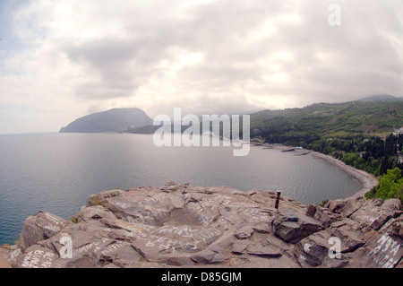 Ayu-Dag o Medved'-gora (Bear Mountain), Yalta, Crimea, Ucraina, Europa orientale Foto Stock