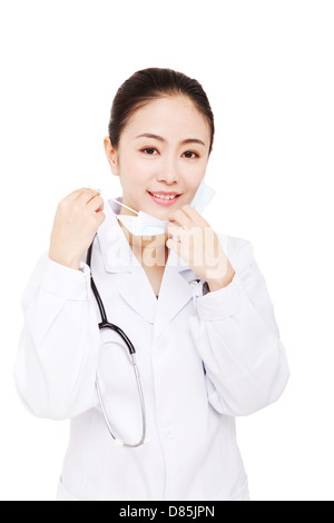 Il giovane medico donna ritratto Foto Stock