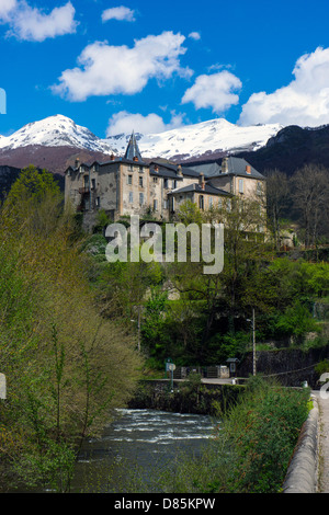 Chateau Gudanes, Les Cabannes, Pirenei francesi Foto Stock