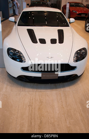 2013 White Aston Martin V12 Vantage Sport Coupe Sportscar Foto Stock