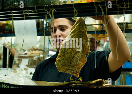 San José di Costa Rica. Centrale di mercato locale Foto Stock