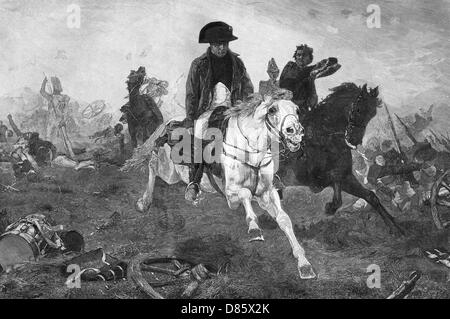 Napoleone i dopo la battaglia di Waterloo Foto Stock
