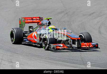 Sergio Perez (MEX),Mercedes McLaren MP4-28 Spagnolo durante il Gran Premio di Formula Uno 2013 Foto Stock