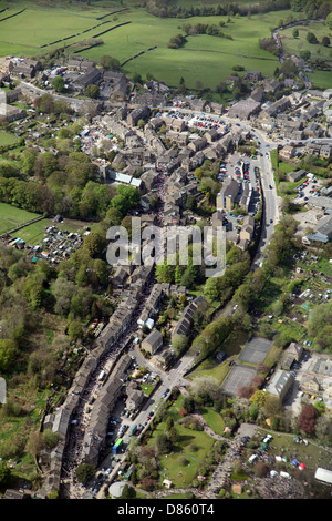 Vista aerea del Yorkshire città di Howarth Foto Stock