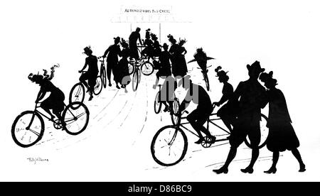 Un gruppo di ciclisti in Francia Foto Stock