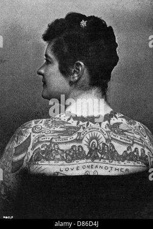 Emma De Burgh tatuato Lady 1897 Foto Stock