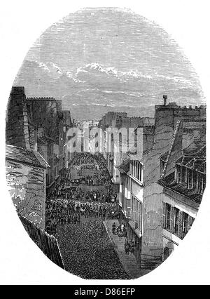 Parigi Barricade St Maur 1848 Foto Stock